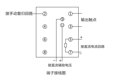 JC-7/21沖擊繼電器端子接線圖 JC-7/21沖擊繼電器端子接線圖