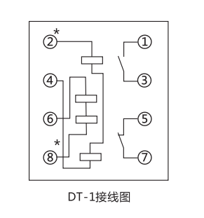 DT-1/130同步檢查繼電器內(nèi)部接線及外部接線圖 DT-1/130同步檢查繼電器內(nèi)部接線及外部接線圖