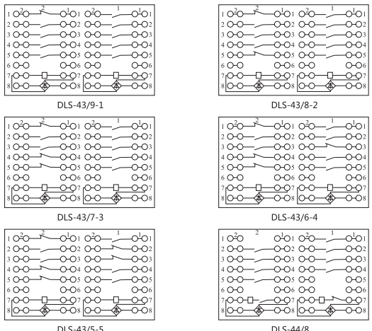 DLS-41/6-6雙位置繼電器內部連接線圖片2 DLS-41/6-6雙位置繼電器內部連接線圖片2