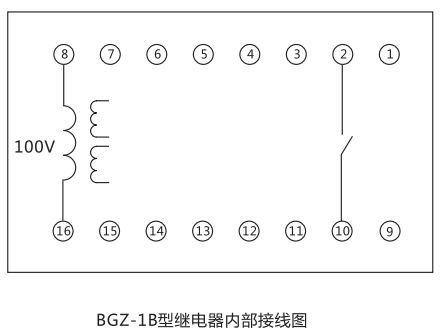 BGZ-1B高頻率繼電器內(nèi)部接線圖 BGZ-1B高頻率繼電器內(nèi)部接線圖