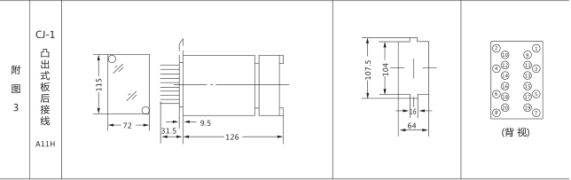 JSS-17時間繼電器外形尺寸及安裝開孔尺寸圖片二 JSS-17時間繼電器外形尺寸及安裝開孔尺寸圖片二