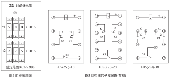 HJS(ZSJ)-10直流斷電延時繼電器背后接線圖片 HJS(ZSJ)-10直流斷電延時繼電器背后接線圖片