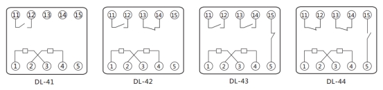 DL-44繼電器內部端子外引接線圖